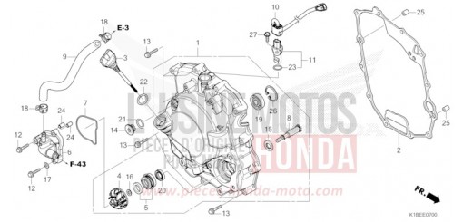 PANNEAU CARTER-MOTEUR D./POMPE A EAU NSS350AR de 2024